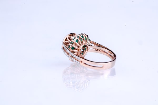 Rhombus Diamond Ring 18k White Gold - Image 3