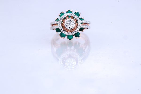 Rhombus Diamond Ring 18k White Gold - Image 2